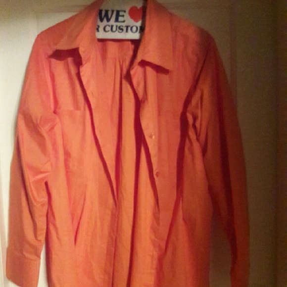 Sale!!! Ladies Tangerine Button Down Shirt