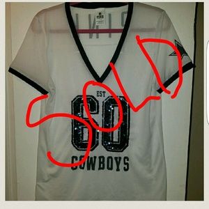 large woman's Victoria Secret NFL Cowboys jersey