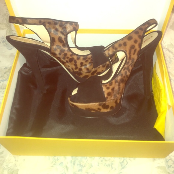 Fendi leopard stilettos