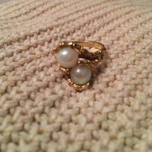 Vintage 18k costume jewelry ring