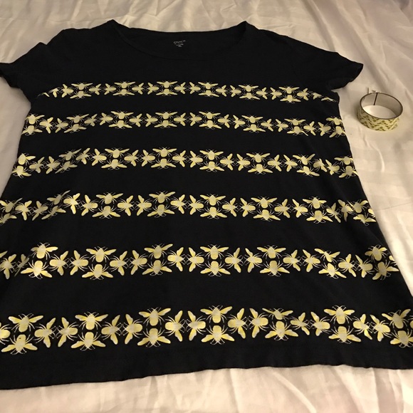 Women crown & ivy navy bee Tshirt bangle bracelet