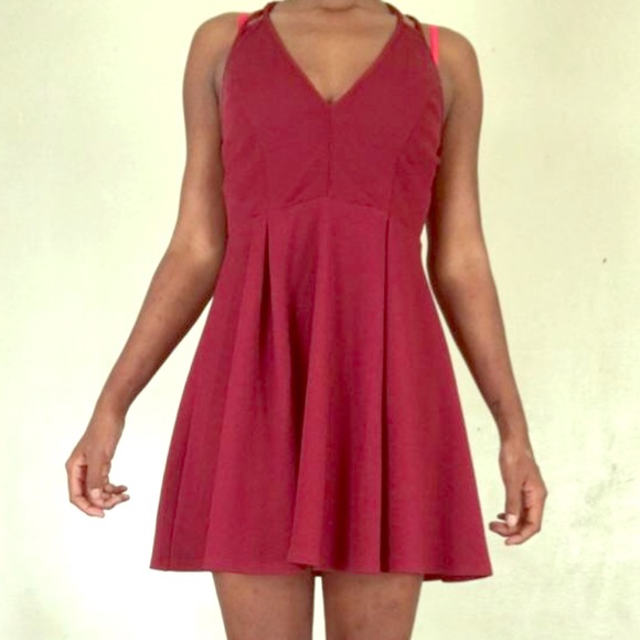 Red A-Line Skirt Dress