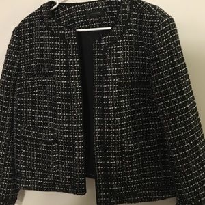 Ann Taylor black & white blazer