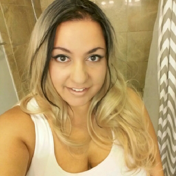 Long Blonde Black Root Wig