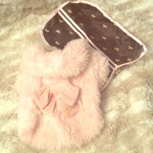 Baby pink doggy couture fur coat