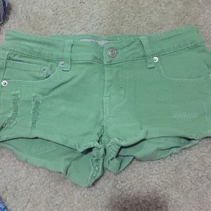 green shorts