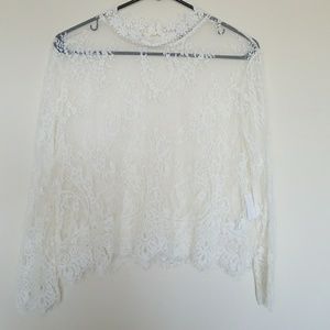 Lace Overlay Top