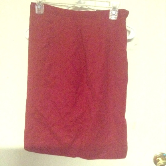 Red wool Gianni skirt size 8