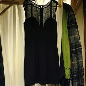 Sexy black and mesh bodycon dress