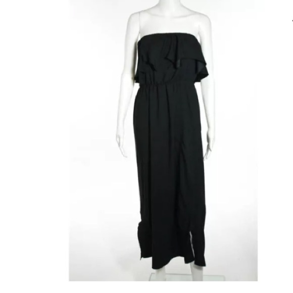 LUNA BY JOSANDRA BLACK STRAPLESS  maxi dress SZ S - Picture 1 of 4