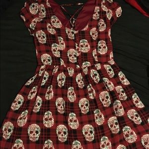 Pink and Black Skull Hot Topic Dress