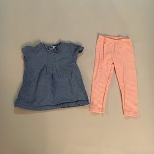 Carter's Chambray Tunic Top and Leggings
