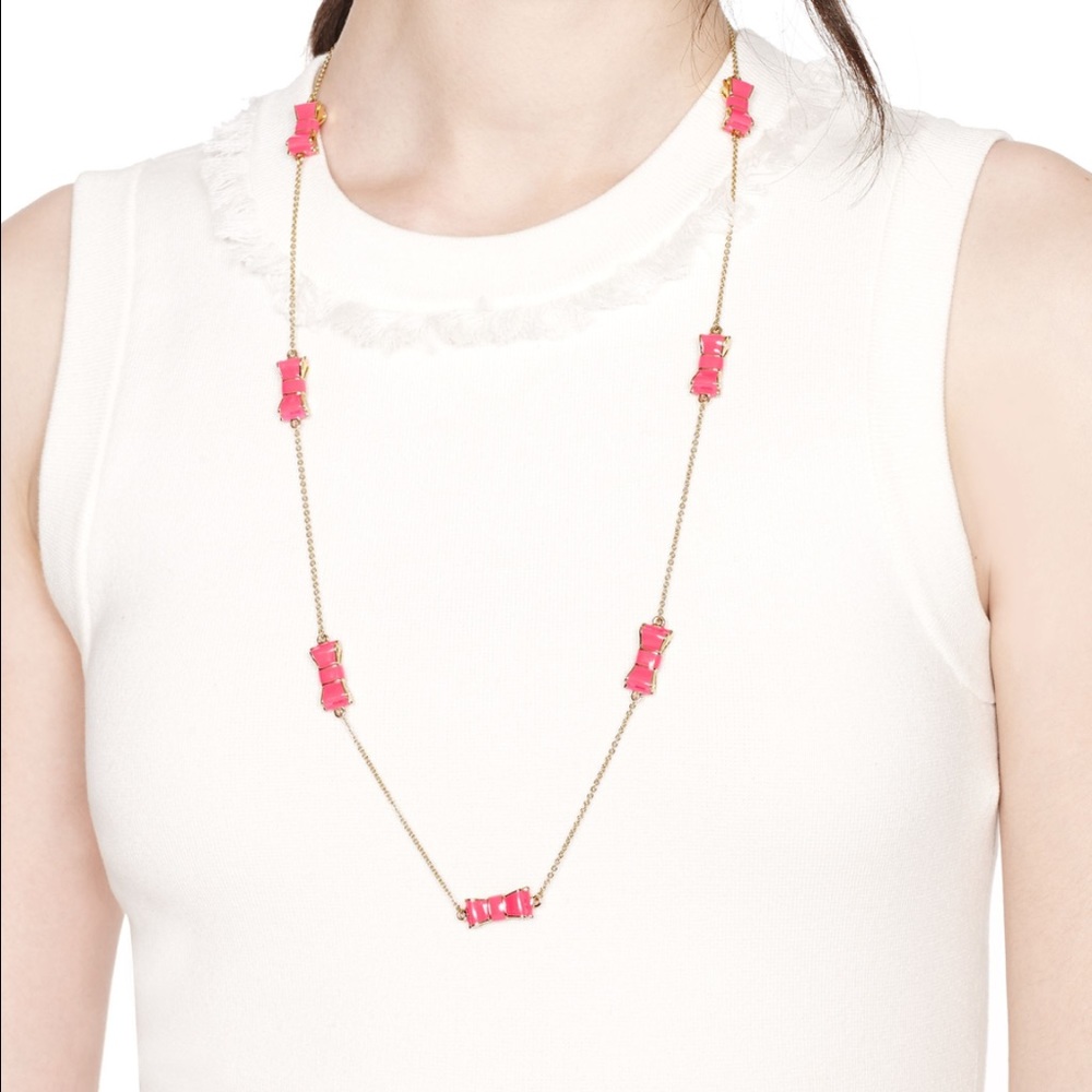 KATE SPADE "Moon River" bow necklace