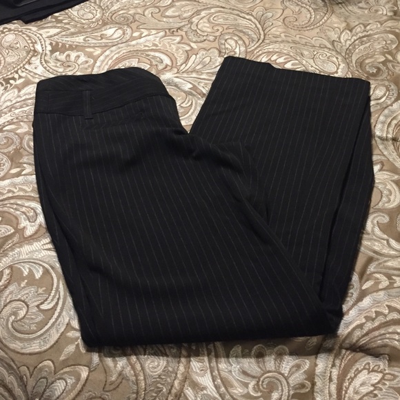 Black Pinstripe Express Editor Flare- 0S