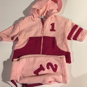 Matching set Pink size 0/3 Months