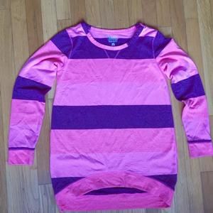 Old Navy pink and purple striped long sleeved Top