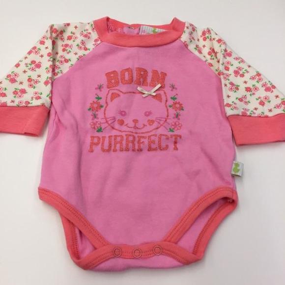 🎉🎉 Editors pick! 🎉🎉 Born Purrfect pink Onesie - Picture 1 of 4