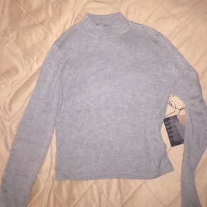 Grey, wool, high neck shirt/sweater