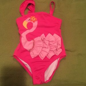 Gymboree Flamingo bathing suit tag is out 7/8