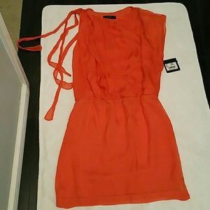 NWT.  Silk red-orange "Crush" dress.
