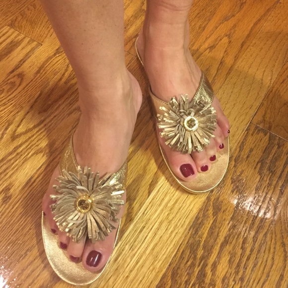 Gold Coach sandals