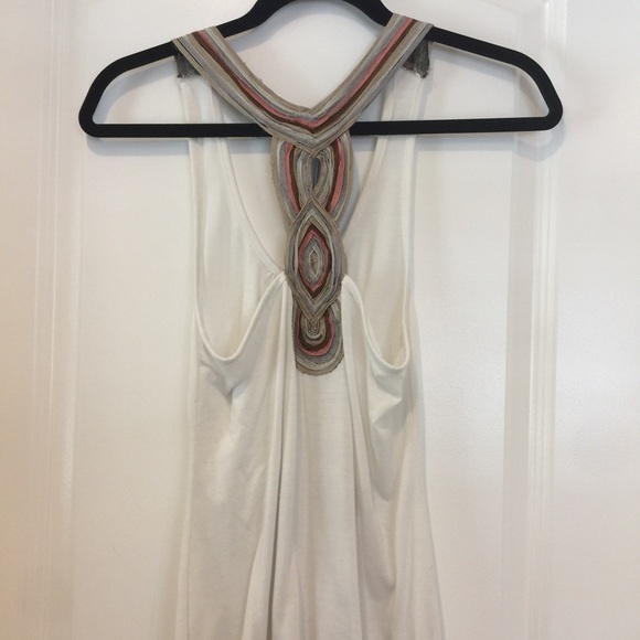 Beautiful Kimchi & Blue white racerback tank top.