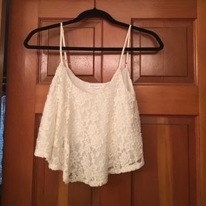 Flowy lace crop top
