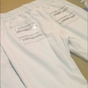 BCBG Baby Blue Sequence pants