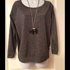 Cute grey shimmery top