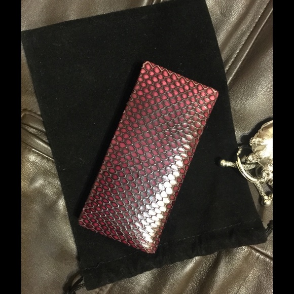 Judith Leiber snake skin compact mirror NWOT