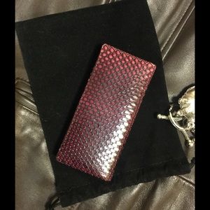 Judith Leiber snake skin compact mirror NWOT