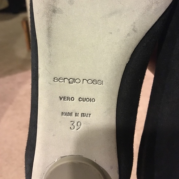 Sergio Rossi black suede pointed flats - Picture 3 of 4