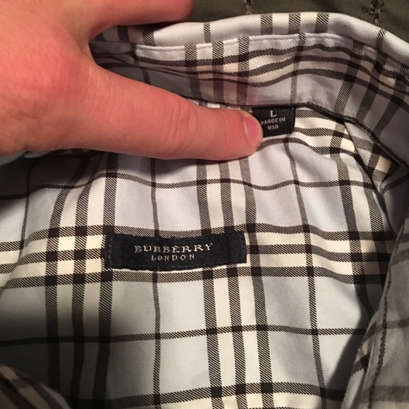 Mens Burberry Button Down - Picture 3 of 4
