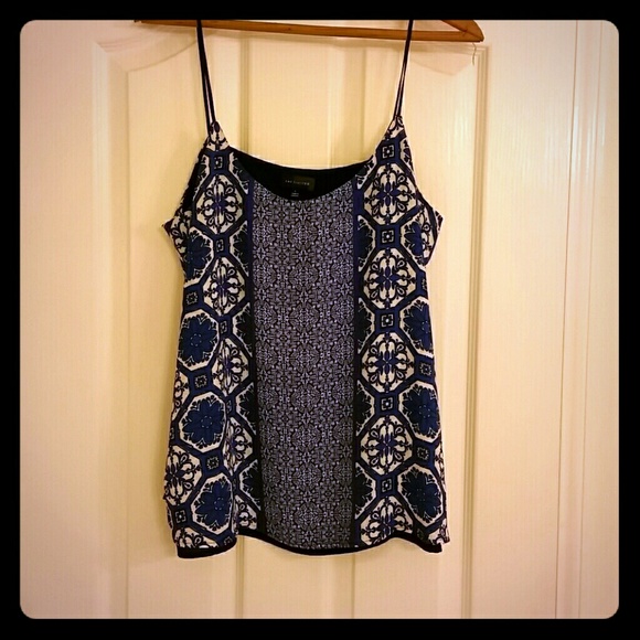 Limited strappy top blue and white