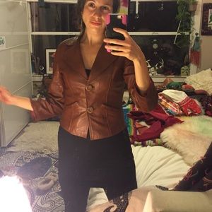 Vintage brown leather blazer Vintage brown leather blazer