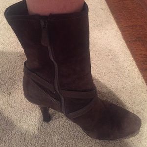 Cole Haan brown suede ankle boots