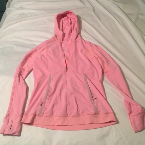Pink Lululemon Half Zip With Hood