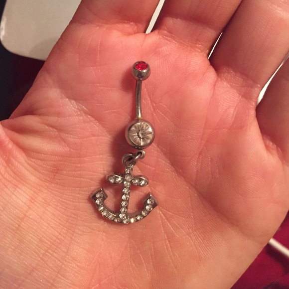 anchor belly button ring