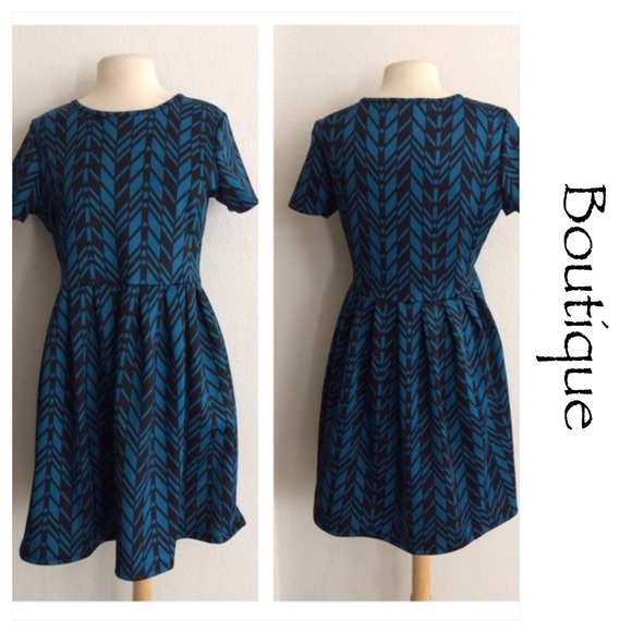 Blue & Black Boutique Dress
