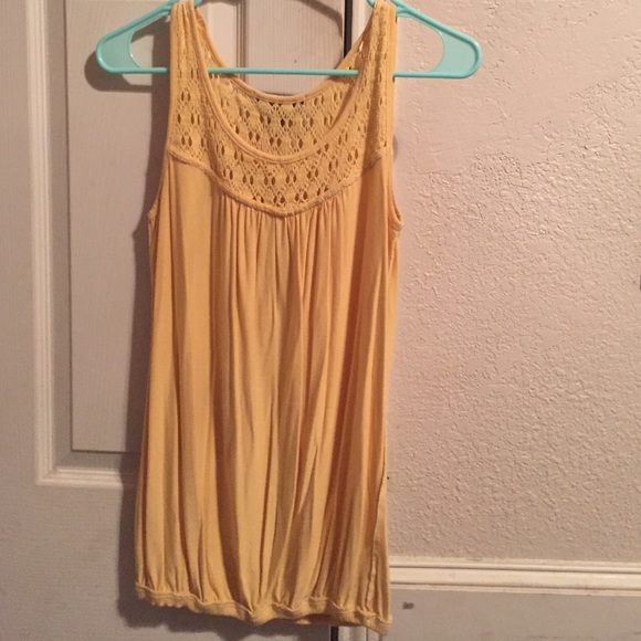 yelllow tank top