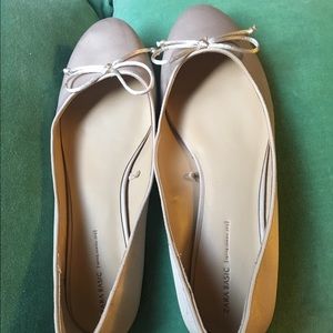 Zara Basic Ballet flat with Gold studded heel