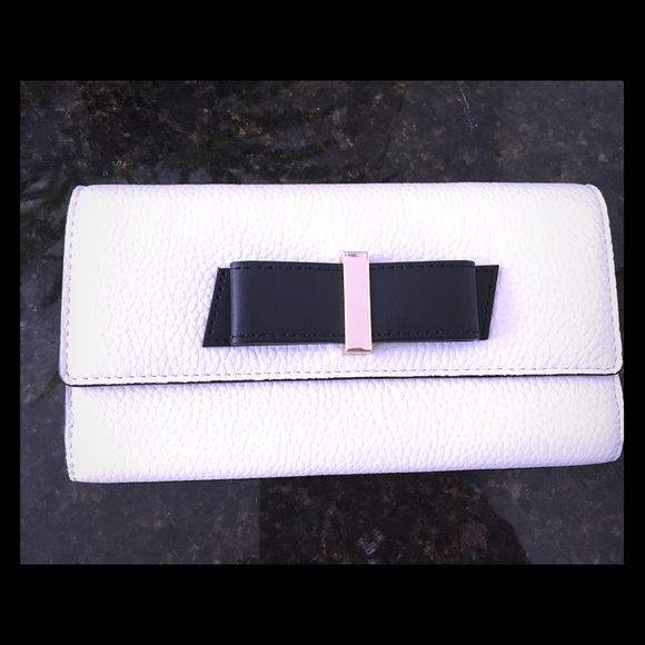 Kate Spade Parchment Drive Milou Leather Clutch