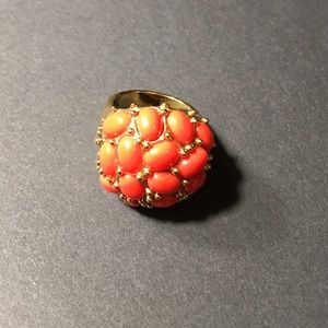 J Crew Coral Cocktail Ring