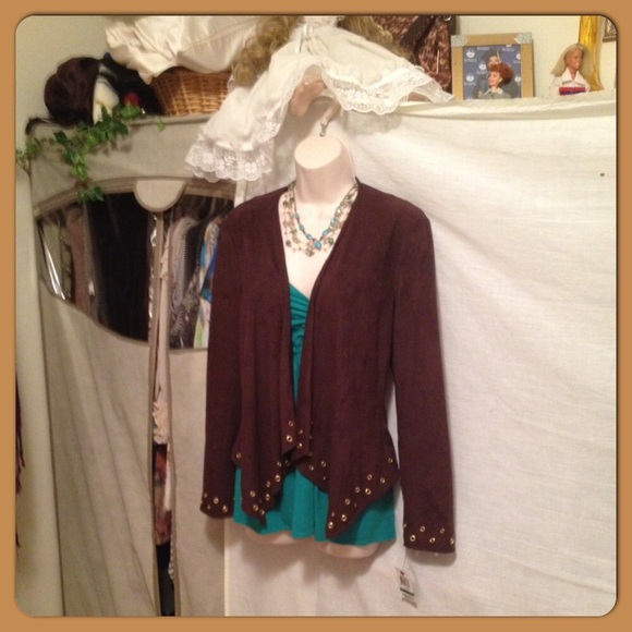 I N C International Concepts Brown Cardigan NWT🎁 Sz L Excellent Condition☝🏻😍 - Picture 4 of 10