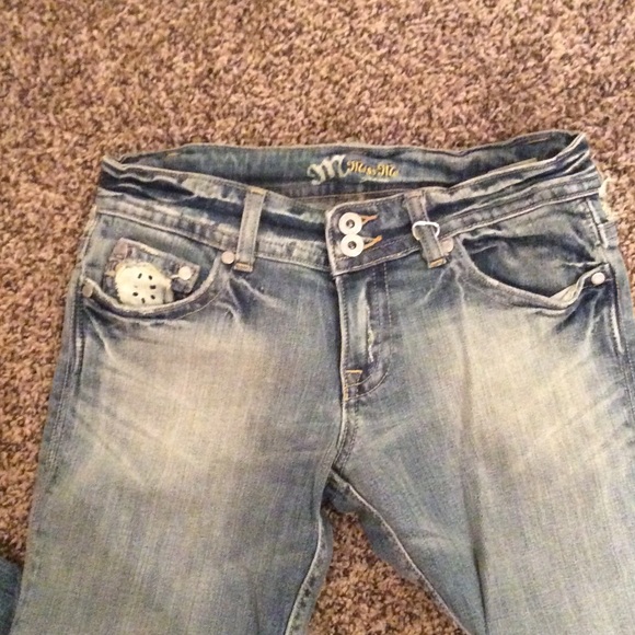 MISS ME Capris with Lace Detailing - size 27 - Picture 3 of 3