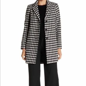 Flash Sale🔥🔥DKNY notch collar plaid reefer coat