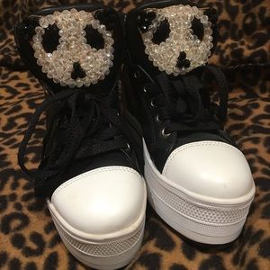 High top platform sneakers