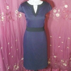 Alex Marie Purple & Black Zigzag Fitted Dress