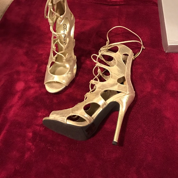 NEW gold heels