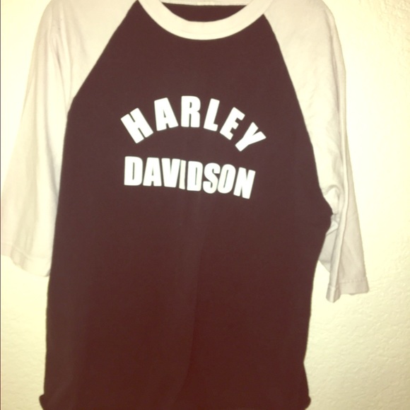 Vintage Harley Davidson baseball tee